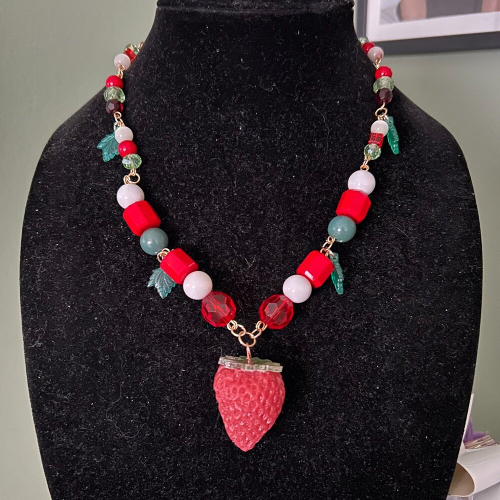 Handmade Strawberry Necklace